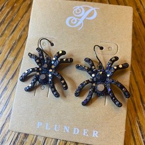 Black Spider Earrings